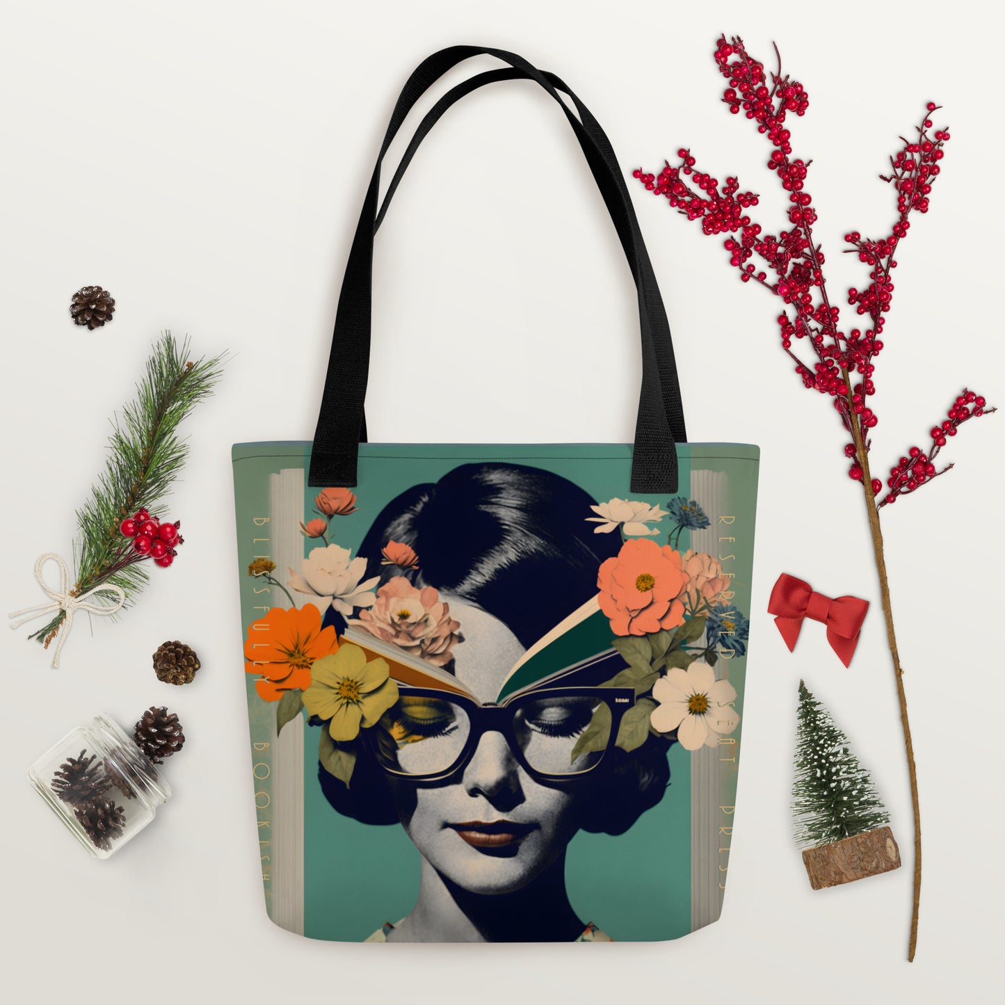 "Blissfully Bookish" Tote Bags