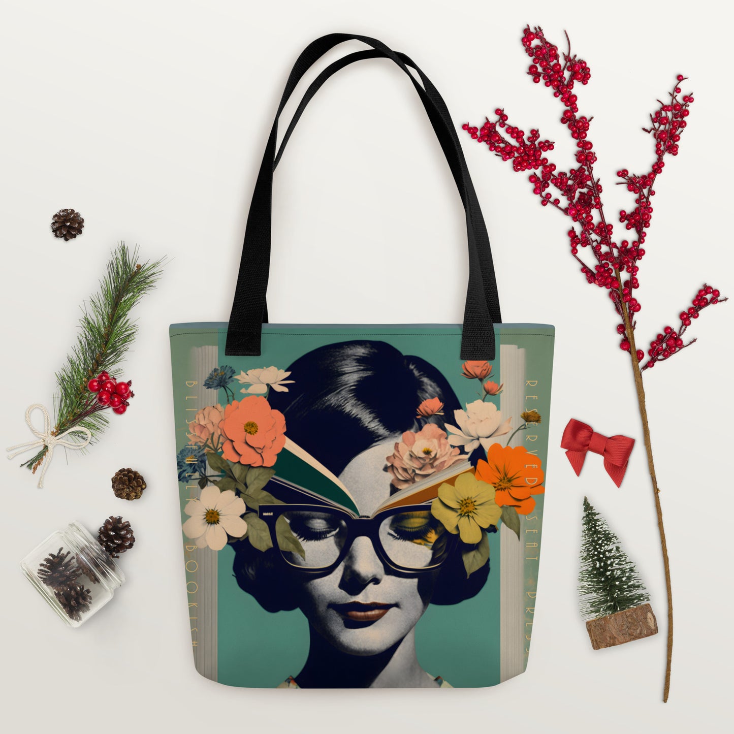 "Blissfully Bookish" Tote Bags