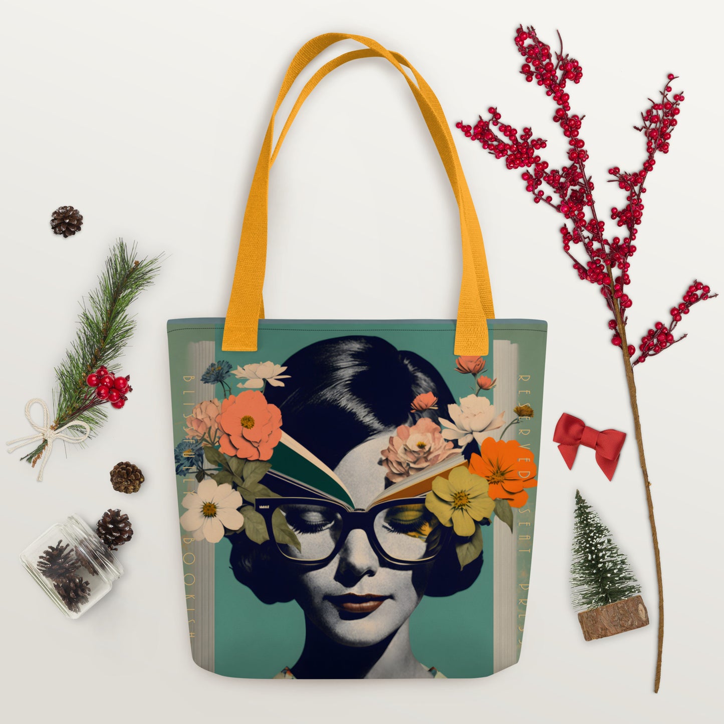 "Blissfully Bookish" Tote Bags