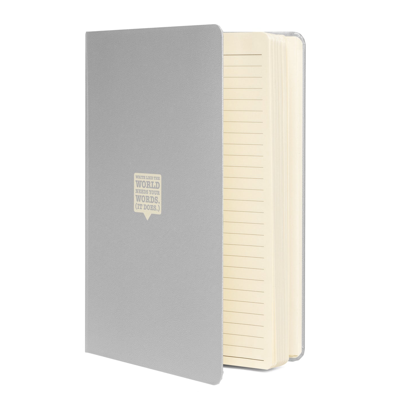 "Write Like the World Needs Your Words" Notebooks (cream)