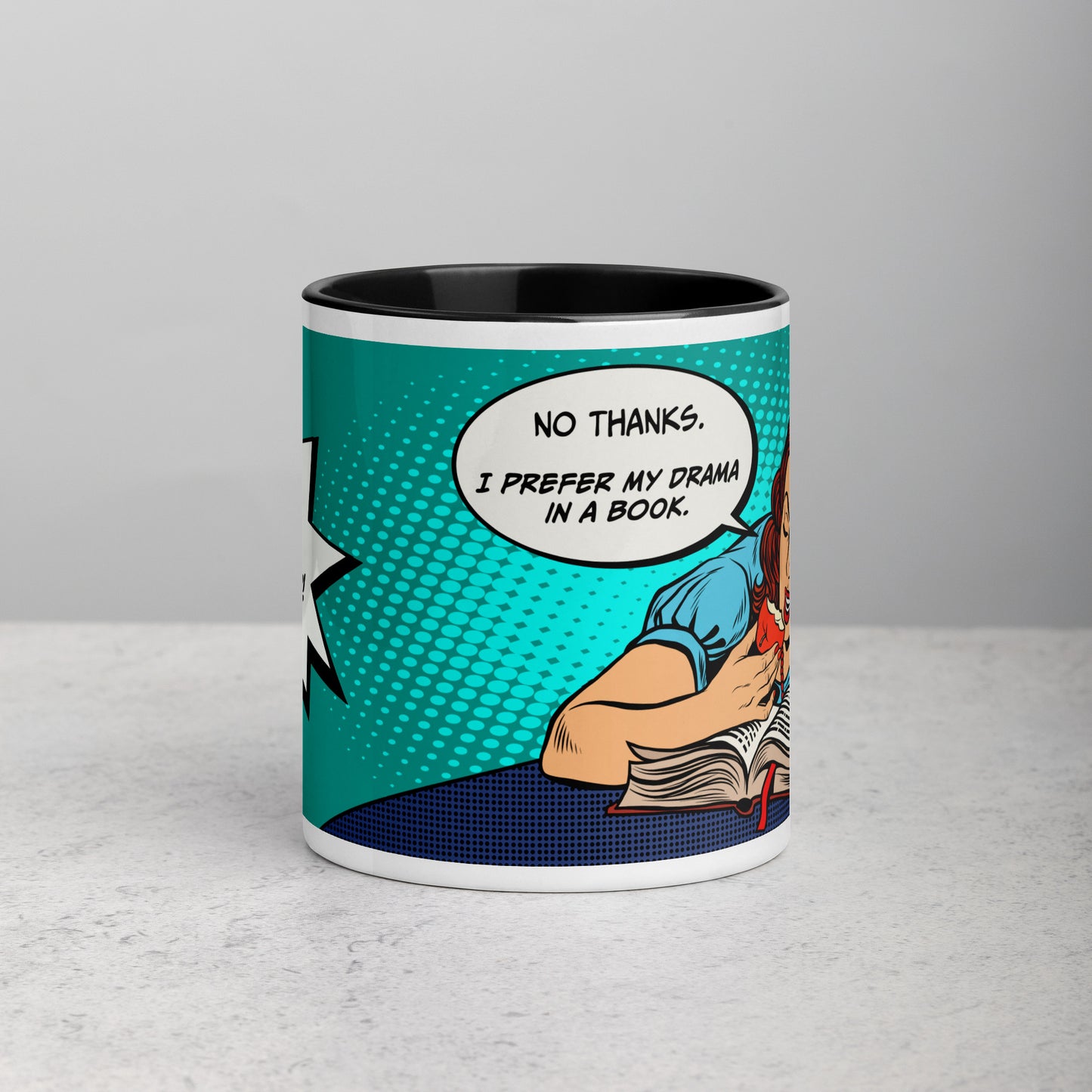 "No Drama" Retro Comic Mug